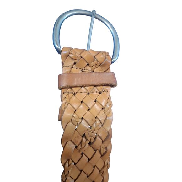 Y2K Women's size 30" Braided Genuine Leather Grungecore Academia‎ Preppy Belt - Picture 8 of 9